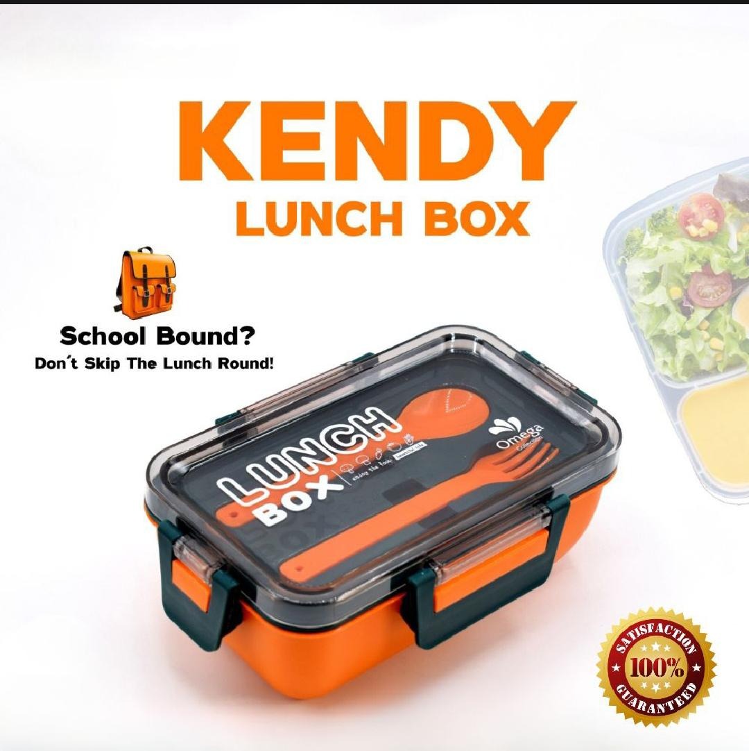 KENDY Kids Lunch Box with Spoon and Fork